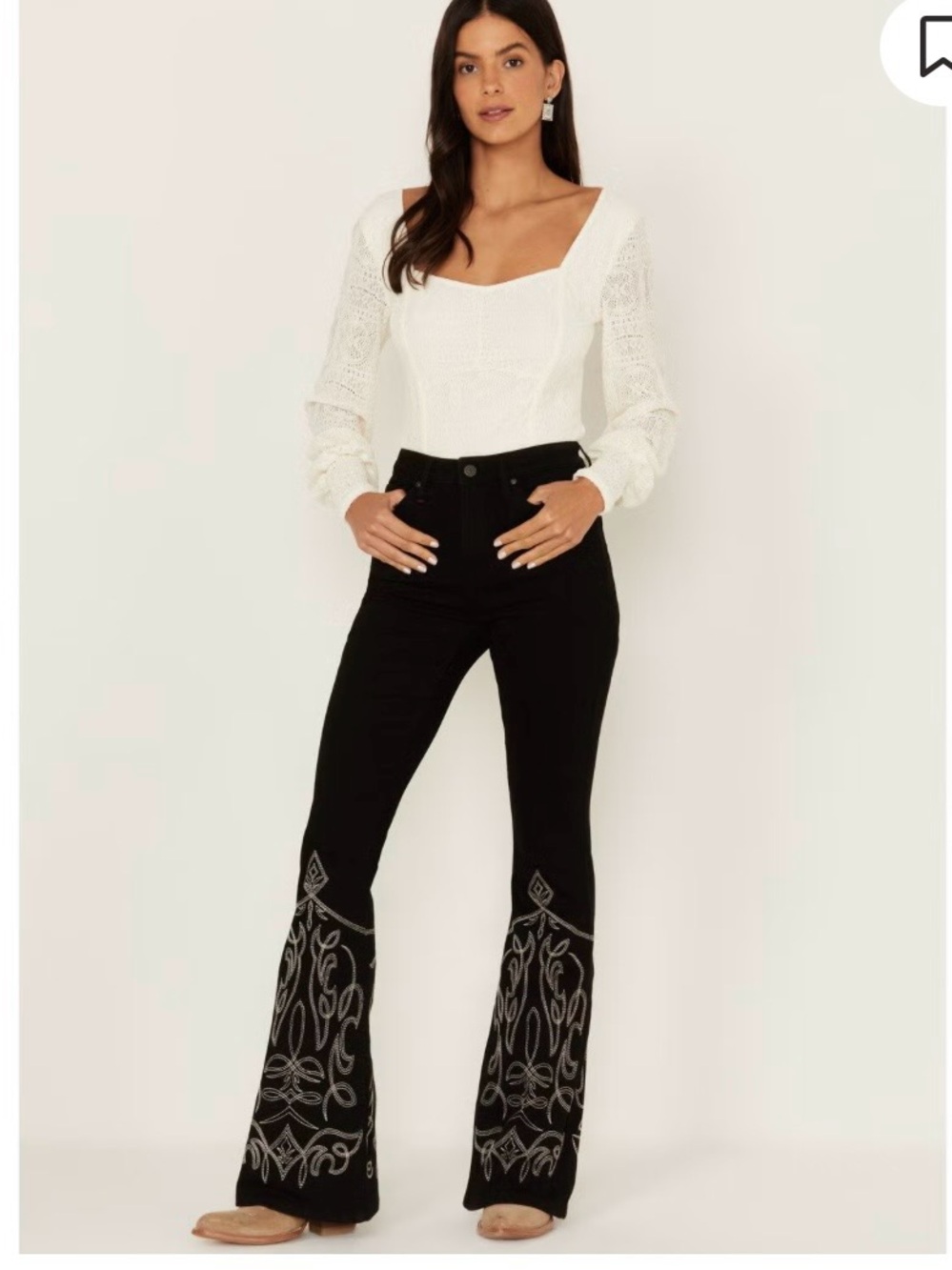 Idyllwind Black High-Rise Saddle Drive bootcut jeans 0/34